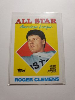 ROGER CLEMENS, 1988 Topps.
