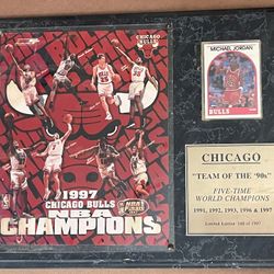 Chicago Bulls Team Of The 90’s Plaque 