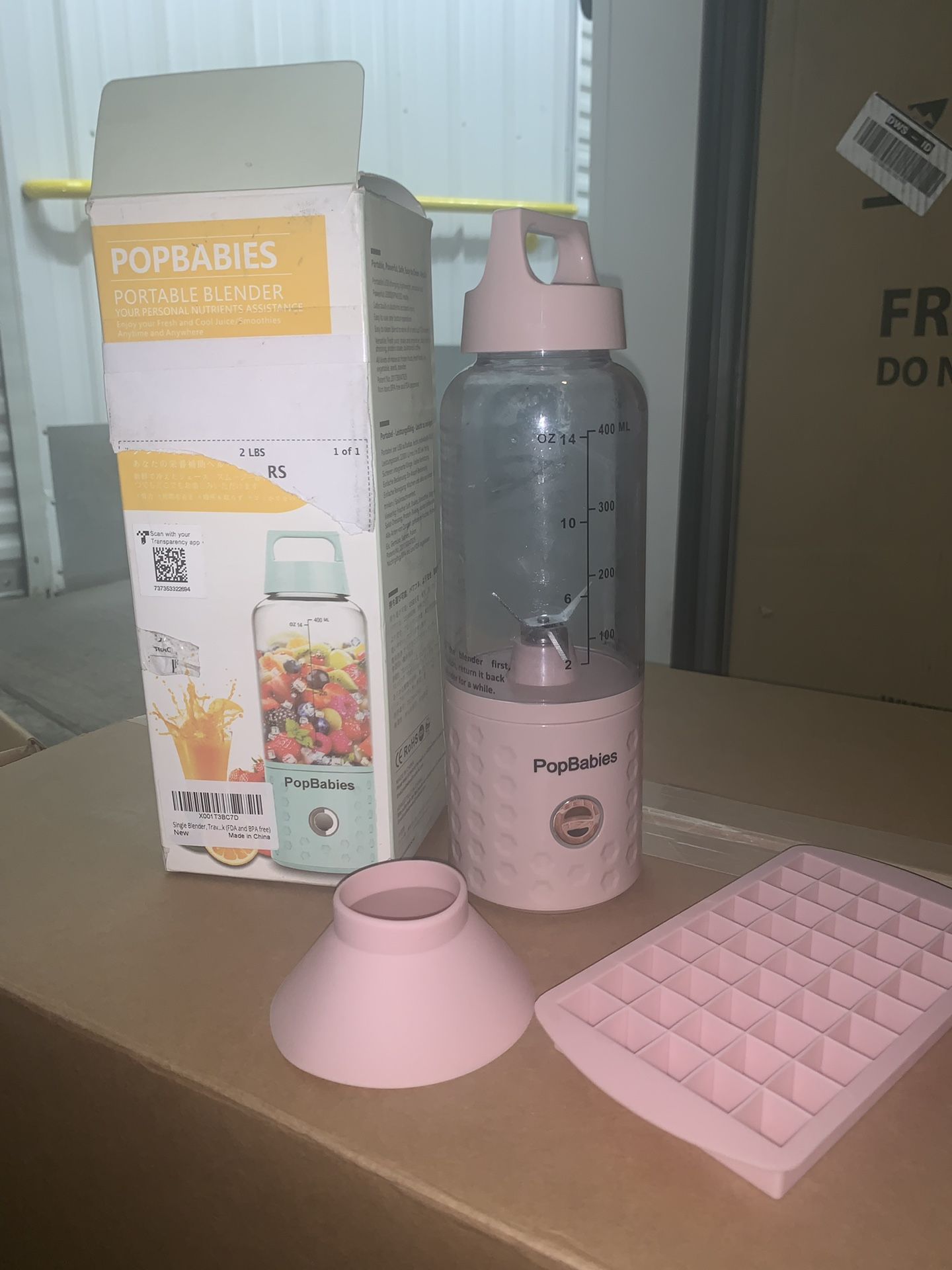 PopBabies Portable Blender, Mini Smoothie Maker with with USB Rechargeable, Larger Stronger and Faster, Blending While Charging with Brush, Funnel, R