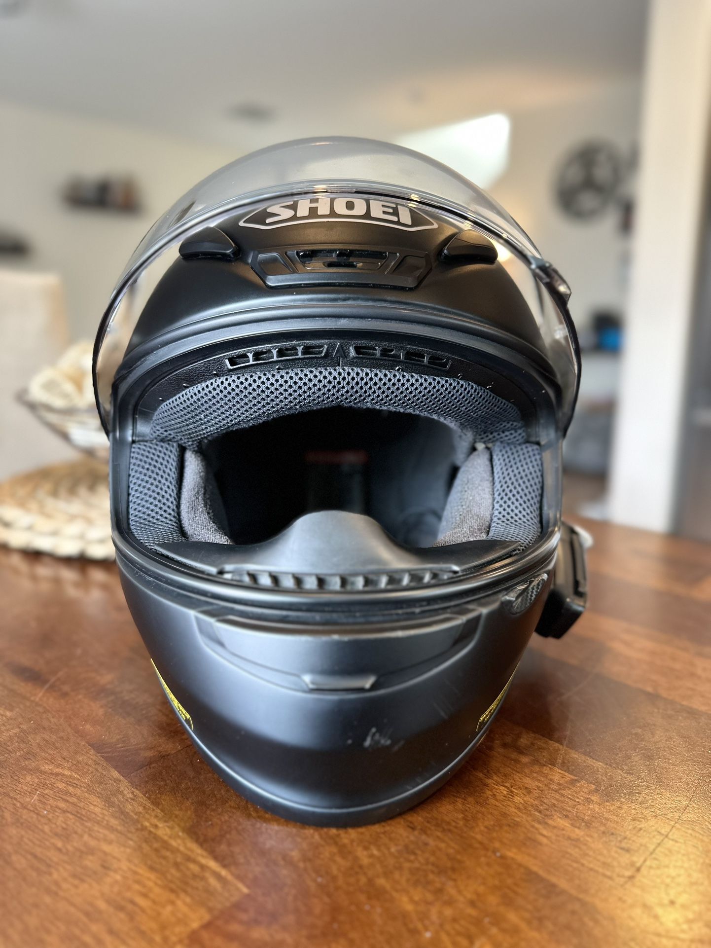 shoei black helmet with dark smoke visor For Neotec 3 Replacement (CNS-3C) - Photochromic Visor Tinted Finishes and debris Shoei RF-1400 Basalt Grey Helmet