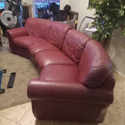 Couch, Brown Leather 