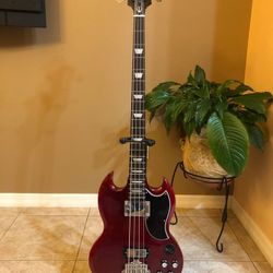 Epiphone Base With New Case, Amplifier, Stool, Stand And More