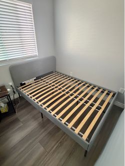 IKEA SLATTUM Full Size Upholstered Bed Frame