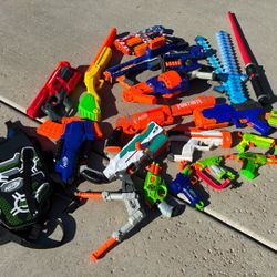 Nerf Lot - Guns And Wests