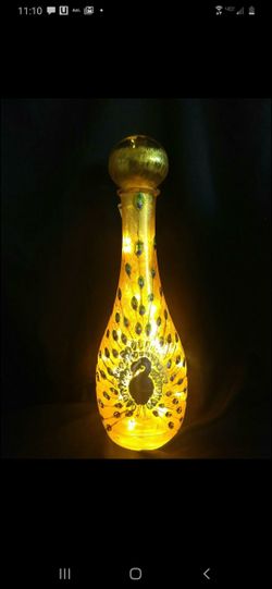 Hand Painted Bottle Lamp