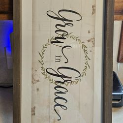 " Grow In Grace " Hobby lobby ready to hang wall picture 
