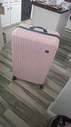 Pink and blue Hard Shell Spinner Luggage Suitcase