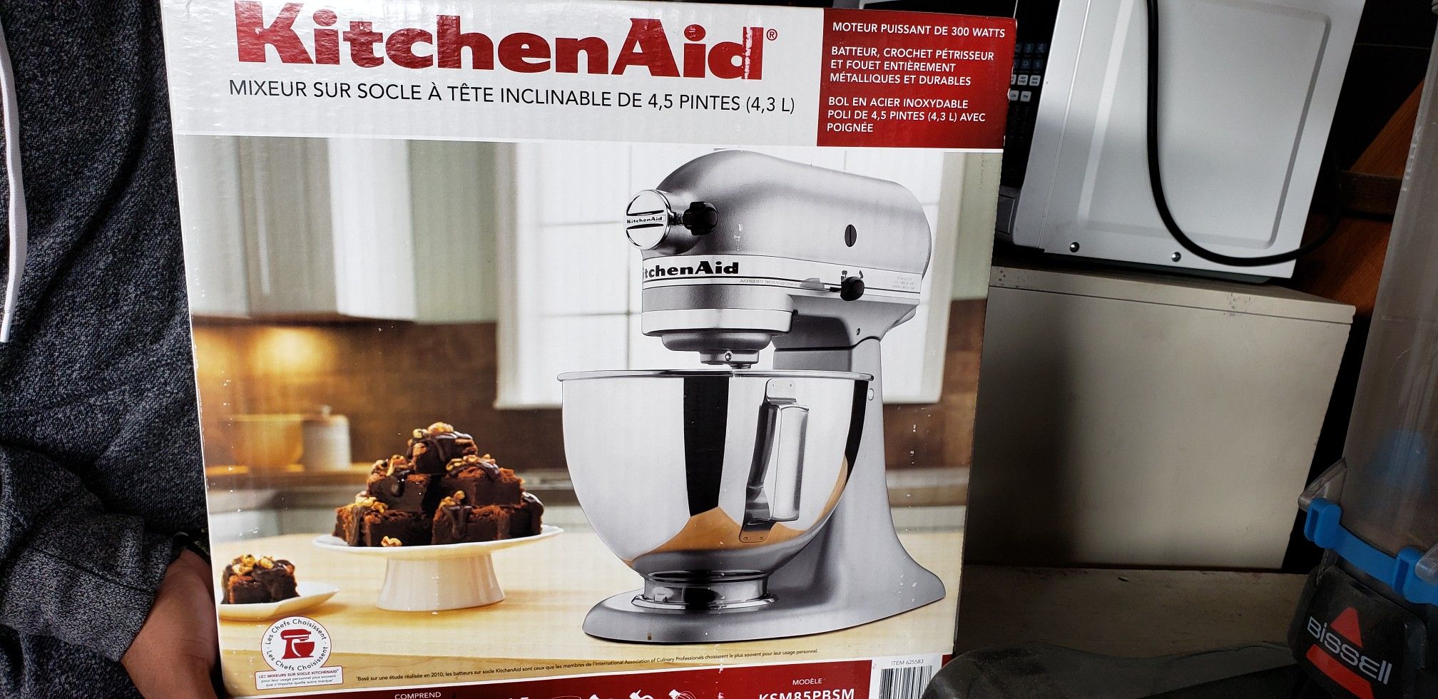 KitchenAid KSM85 4.5-Quart Tilt-Head Stand Mixer - Silver Metallic