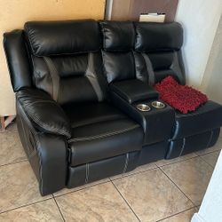 Leather Black Sofa