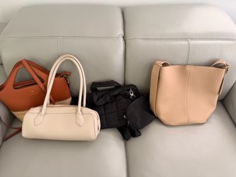 5 Women’s Handbags Bundle – Shoulder Bags + Nylon Bags
