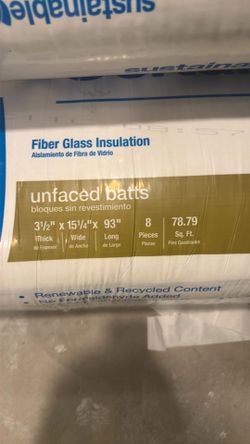 Fiber glass insulation r15