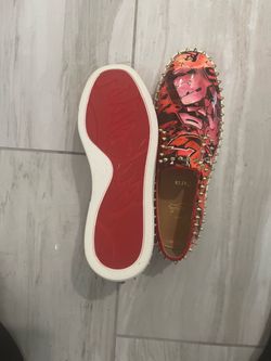 Brand New Christian Louboutin Graffiti Spike Slip-Ons - Men’s US 13 (EUR 47) - Never Worn