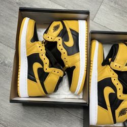 Nike Air Jordan 1 Pollen GS Size 4y Or 6.5y Black Yellow