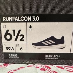 Adidas shoes dark blue with white size 6,5