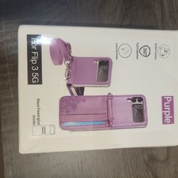 5G Flip Phone Case (Purple) Brand New