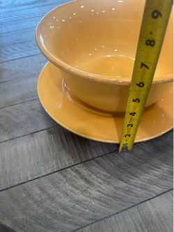 Yellow Tuscan style bowl/platter