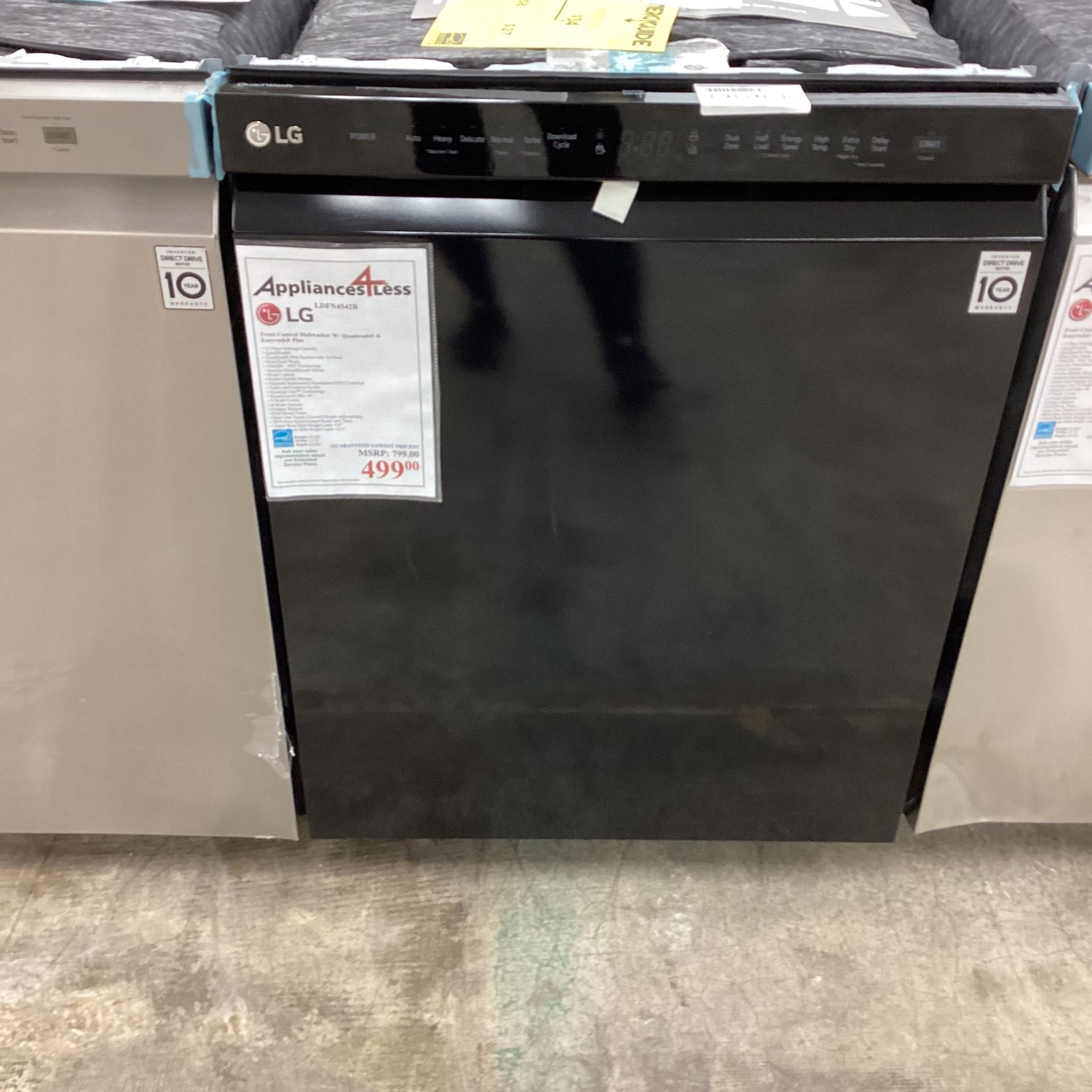 New Lg Black Dishwasher 