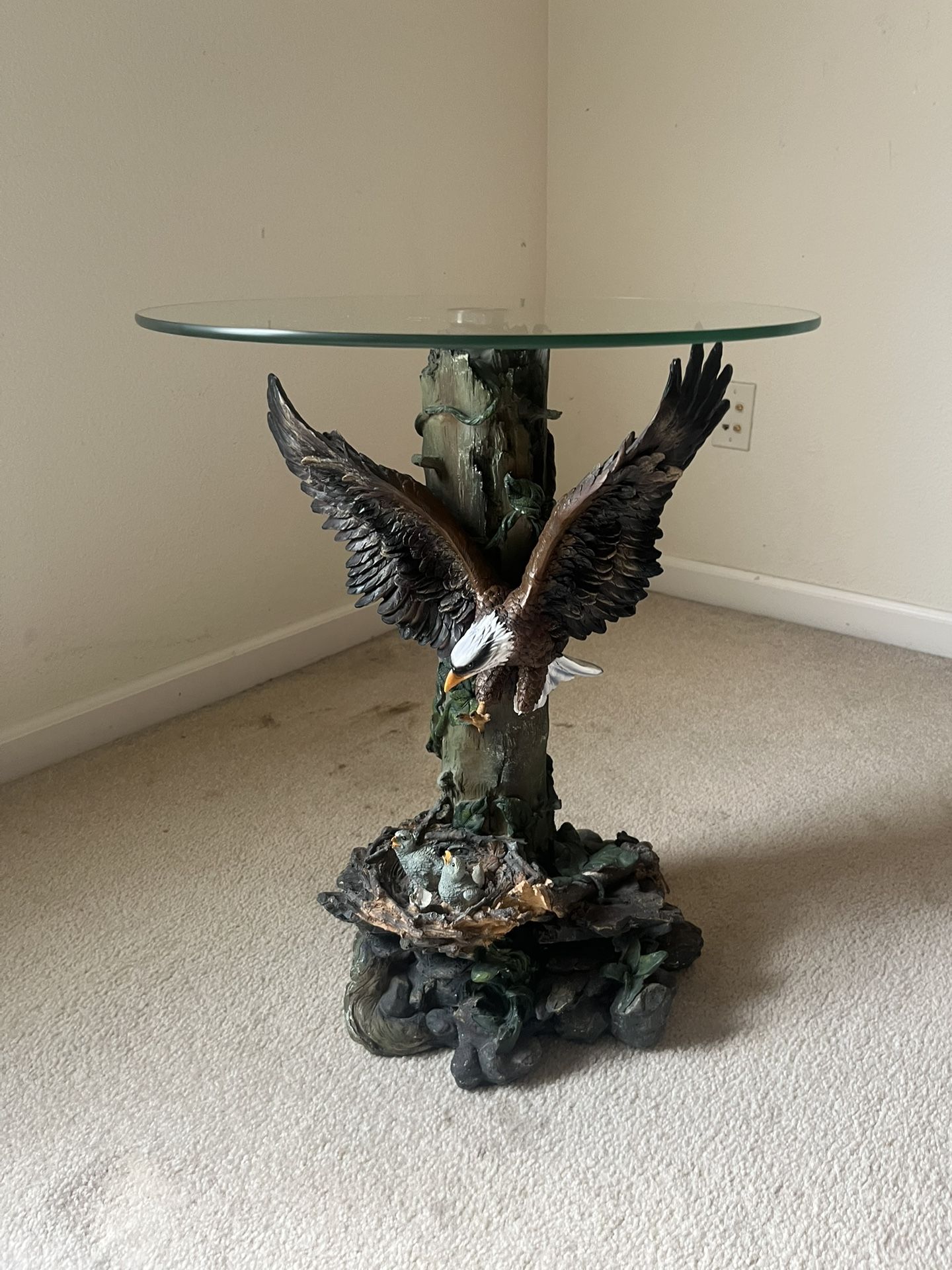 Antique Eagle End Table