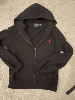 Black Full Zip Polo Hoodie