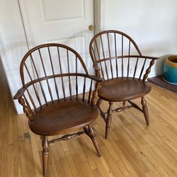 Heywood-wakefield chair Pair (very Good Condition) Brought From NY