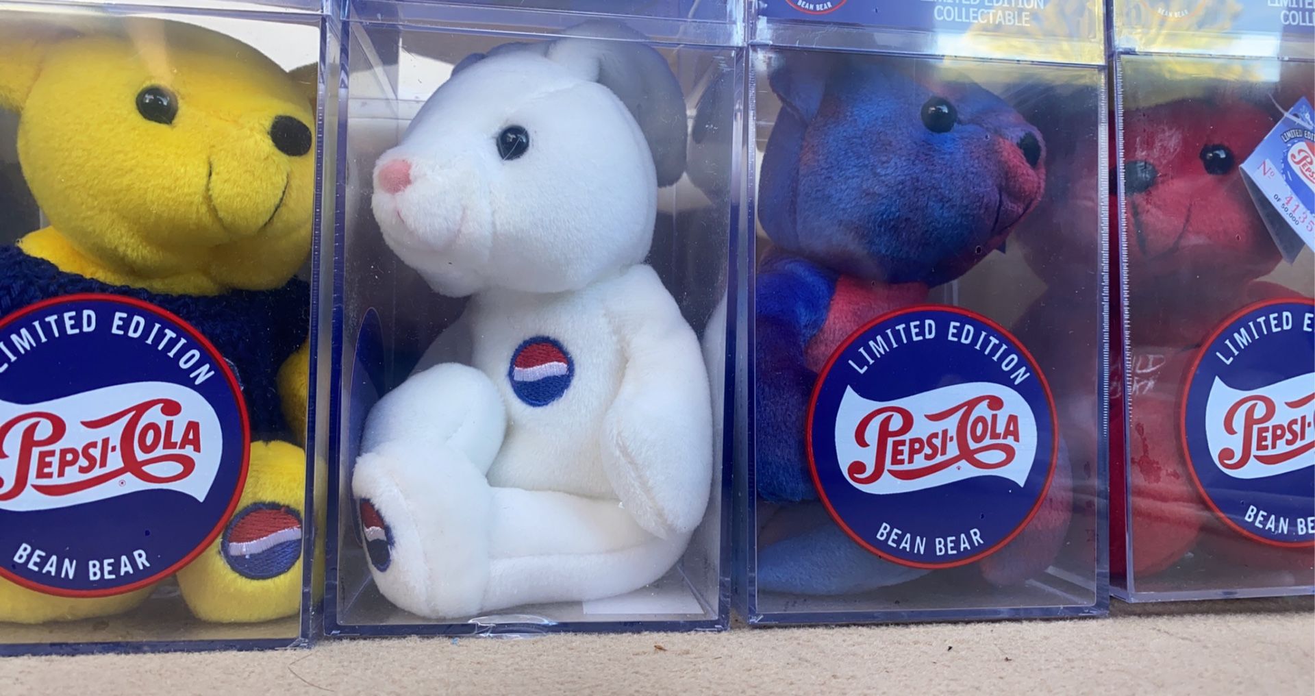 Pepsi 100th Anniversary Limited Edtion Beanie babie and Rabbit 