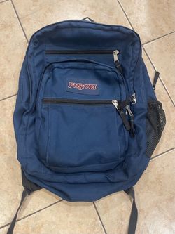 Jansport Navy Blue Backpack With Laptop Pouch