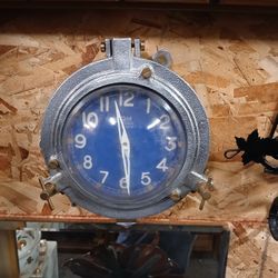 QUARTERMASTER WALL CLOCK BLUE