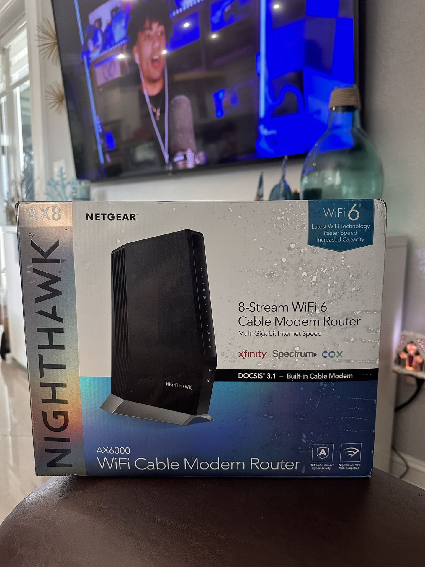Netgear 8-stream WIFI 6 Cable Modem Router