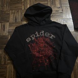 Spider hoodie red and black