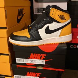 Jordan 1 Yellow Toe Gs sz 5.5,6.5 and 7