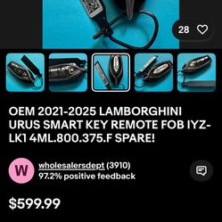 Lamborghini FOB Urus  $599 Or Best Offer 