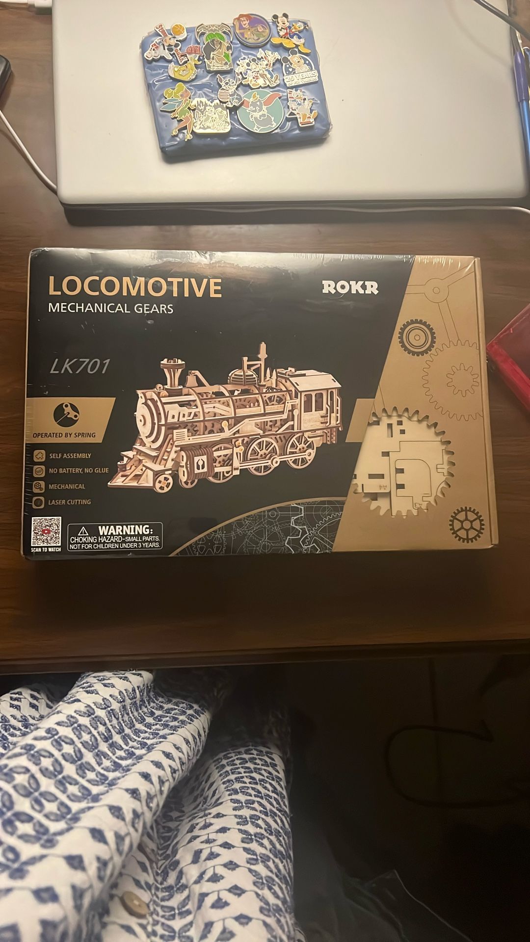 ROKR Locomotive Mechanical Wooden Gear 3D Puzzle Kit