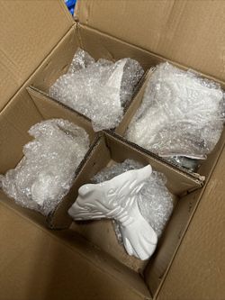 Signature Hardware Cast Iron Tub Feet (Fits Roll Top Tub), Ball & Claw, White