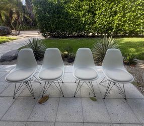 Original Eames Molded Plastic Chairs with Seat Pad
