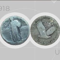 USA - Standing Liberty Quarter- 1918 - VG - 8