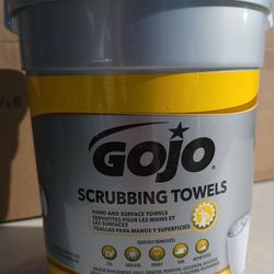 GOJO Scrubbing 10 1/2 x 12 inch Towels Hand Cleaning 72 per Canister #6396-644-B NEW!