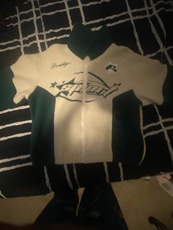Brooklyn sports white fleece jacket