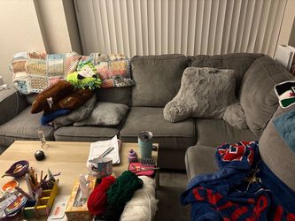 Couch with chaise lounge
