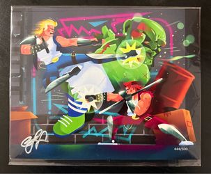 BAM Gamer Box Double Dragon Fan Art Print Signed