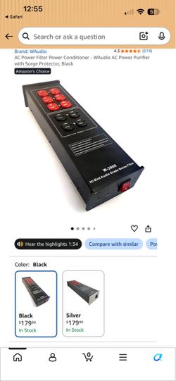 WAudio W-3900 AC Power Conditioner Black