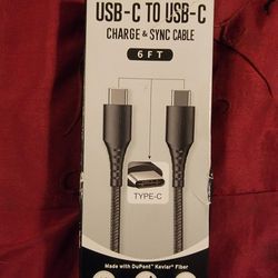 USB-C TO USB-C CHARGE & SYNC CABLE