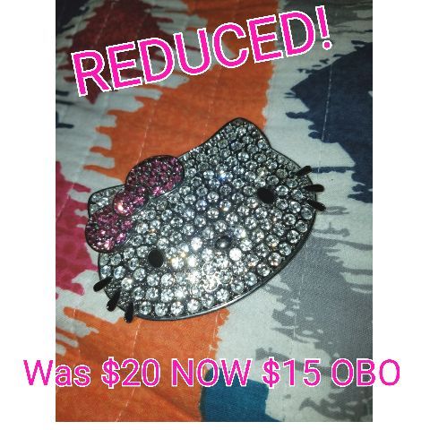 Hello Kitty Rhinestone belt buckle