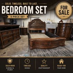 5-Piece Pulaski King Bedroom Set.
Delivery Available
