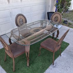 Glass Top Diningroom Table
