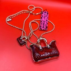 Betsey Johnson Purse Necklace 