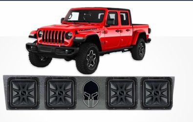 JEEP GLADIATOR FULL BASS AND VOICE PACKAGE KICKER AUDIO INSTALLED