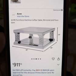 Coffee table with matching mirror