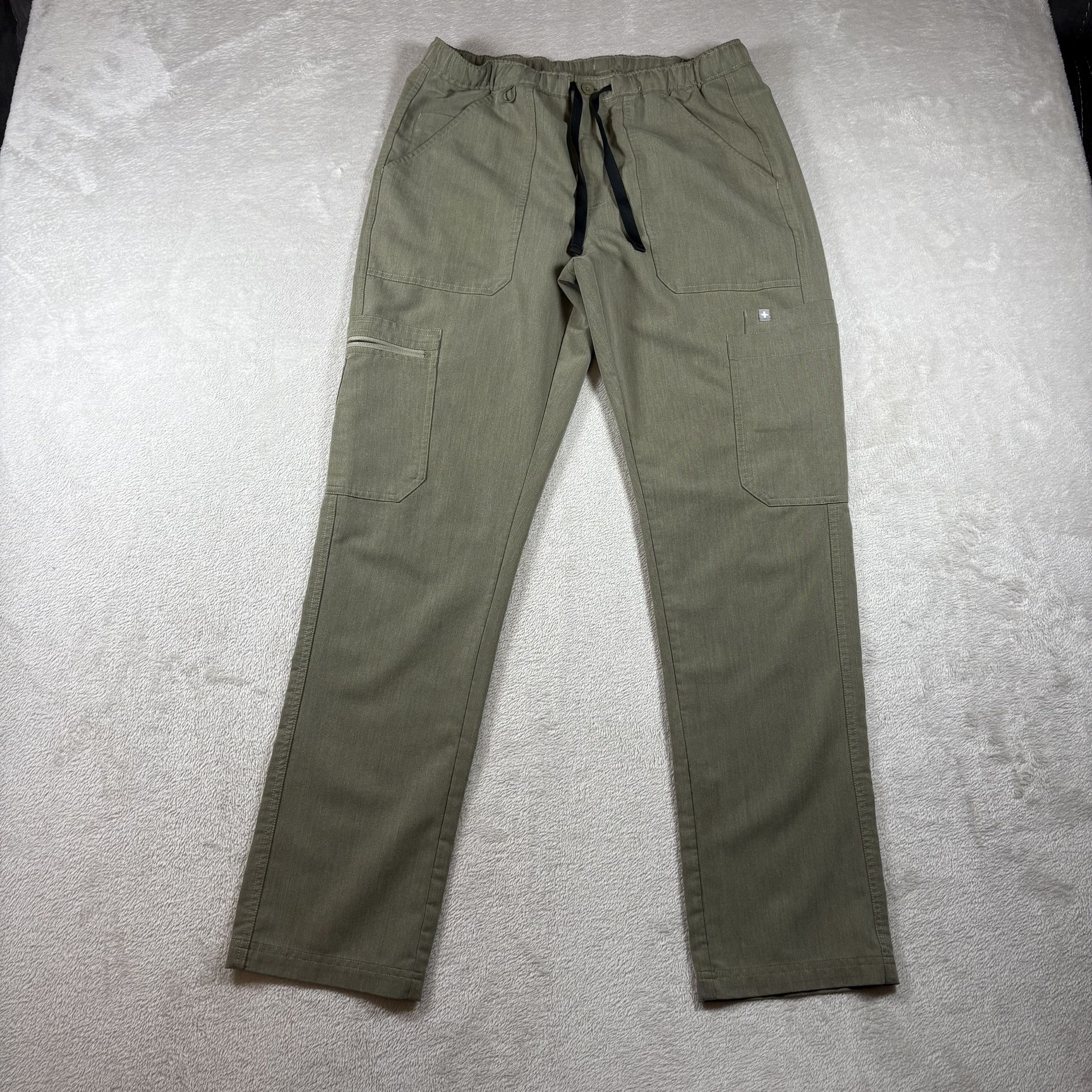 FIGS Men's S Green Cairo Cargo Scrub Pants lotus Technical Collection #1518