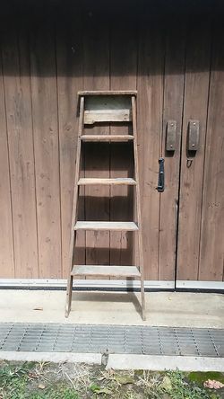Old wood ladder