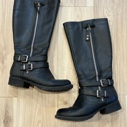 Black Faux Leather Boots Women’s 5.5